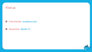 Find us
Free trial lab: runabove.com
DockerCon: Booth 17
 