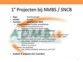 Functies: 	start oktober / november 2011