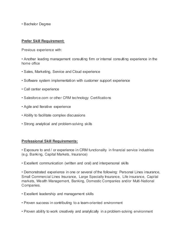 Job Description salesforce