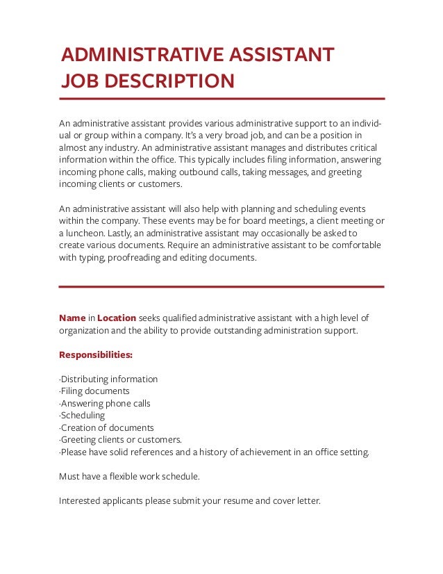 administrative assistant qualifications