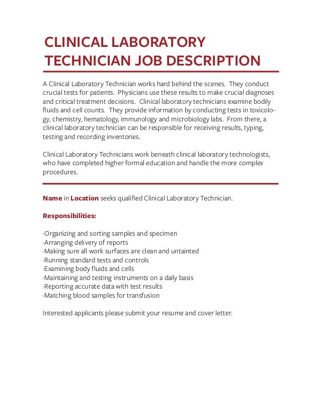 laboratory assistant job description
