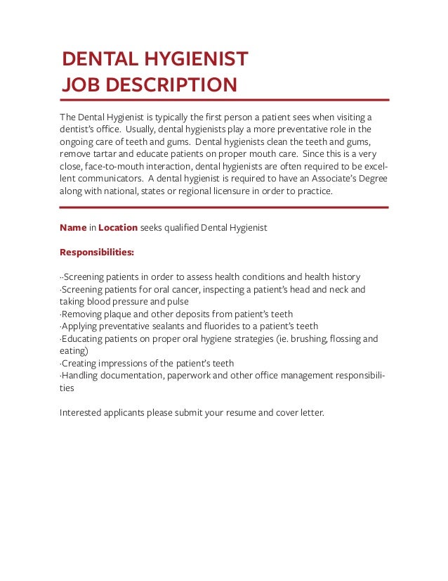 job description templates the definitive guide dentist job duties