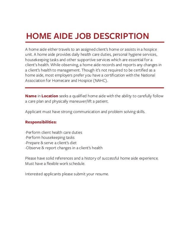 dietary aide job description
