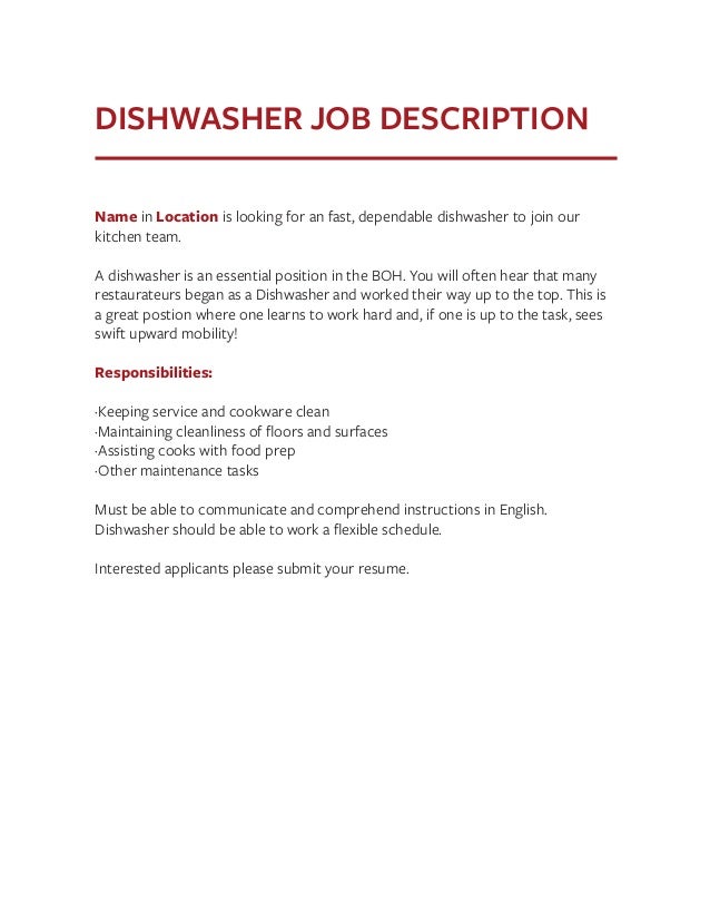 dietary aide job description