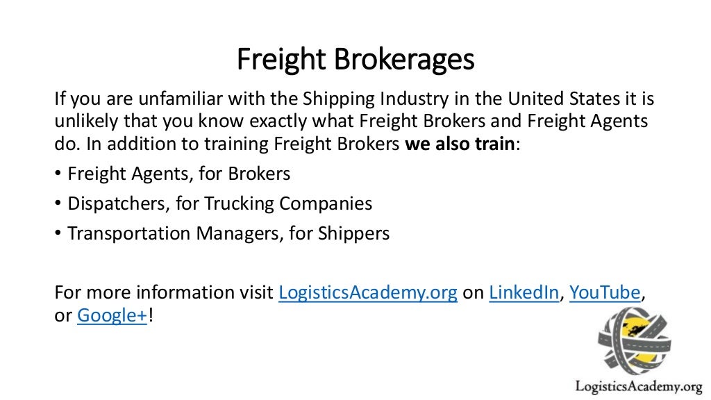 Job Description of Freight Brokers and Freight Agents