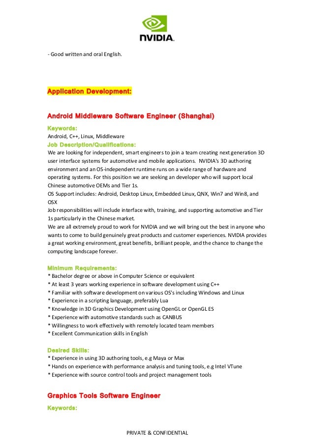 Job description of nvidia hiring 2013 q4 Job description of nvidia hiring 2013 q4