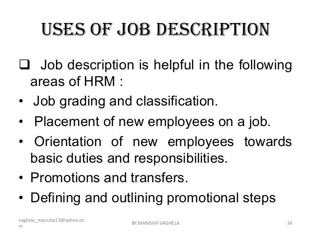 job responsibilities