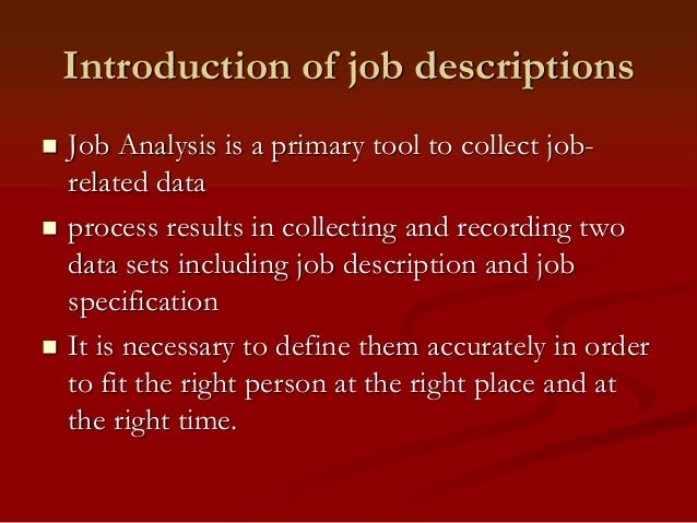 importance of job descriptions pdf