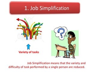Socio-technical system approach Job DesignJob Design is basically the assignment of goals and task to be accomplished by employees.