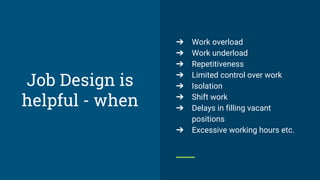 Job design and quality of work life | PDF
