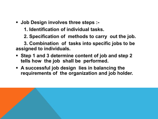 Job design | PPTX