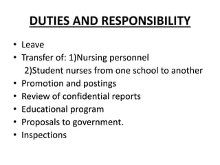 Job Discription Of Nursing Personnel