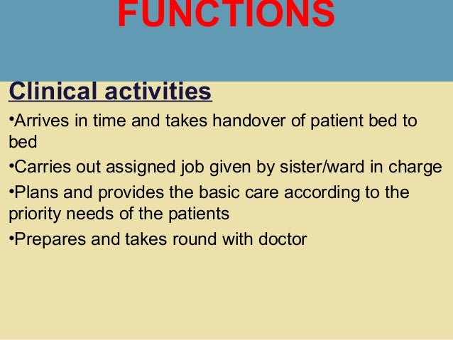 charge nurse job description