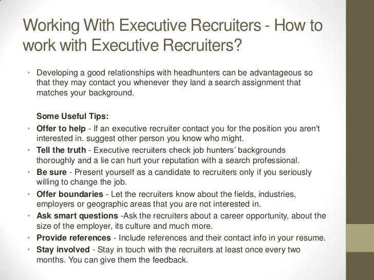 how to be a headhunter