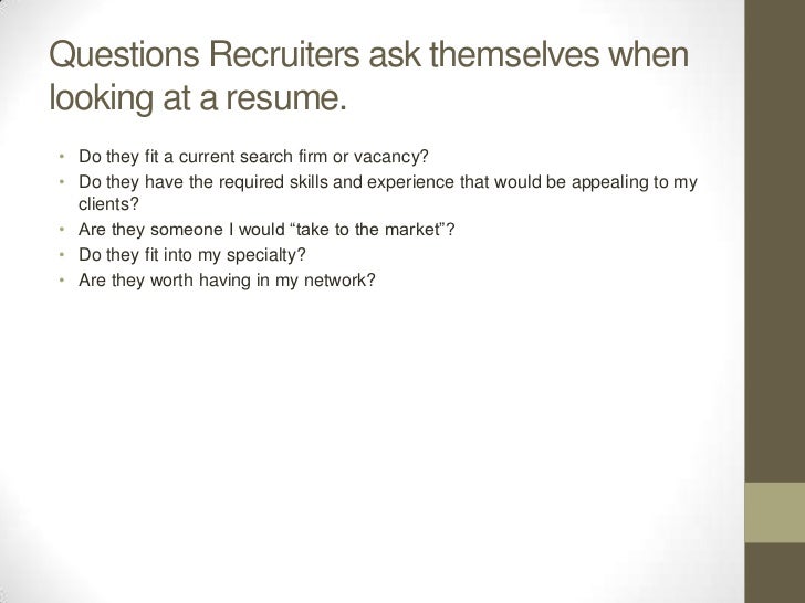 executive recruiters job description