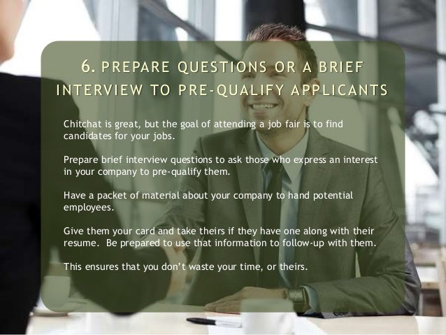 questions to ask at a job fair