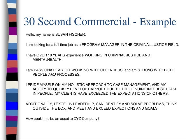 how to write a 30 second infomercial speech 30 sec elevator pitch examples