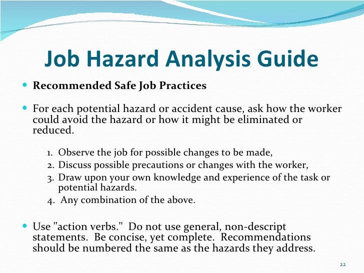Job Hazard Analysis