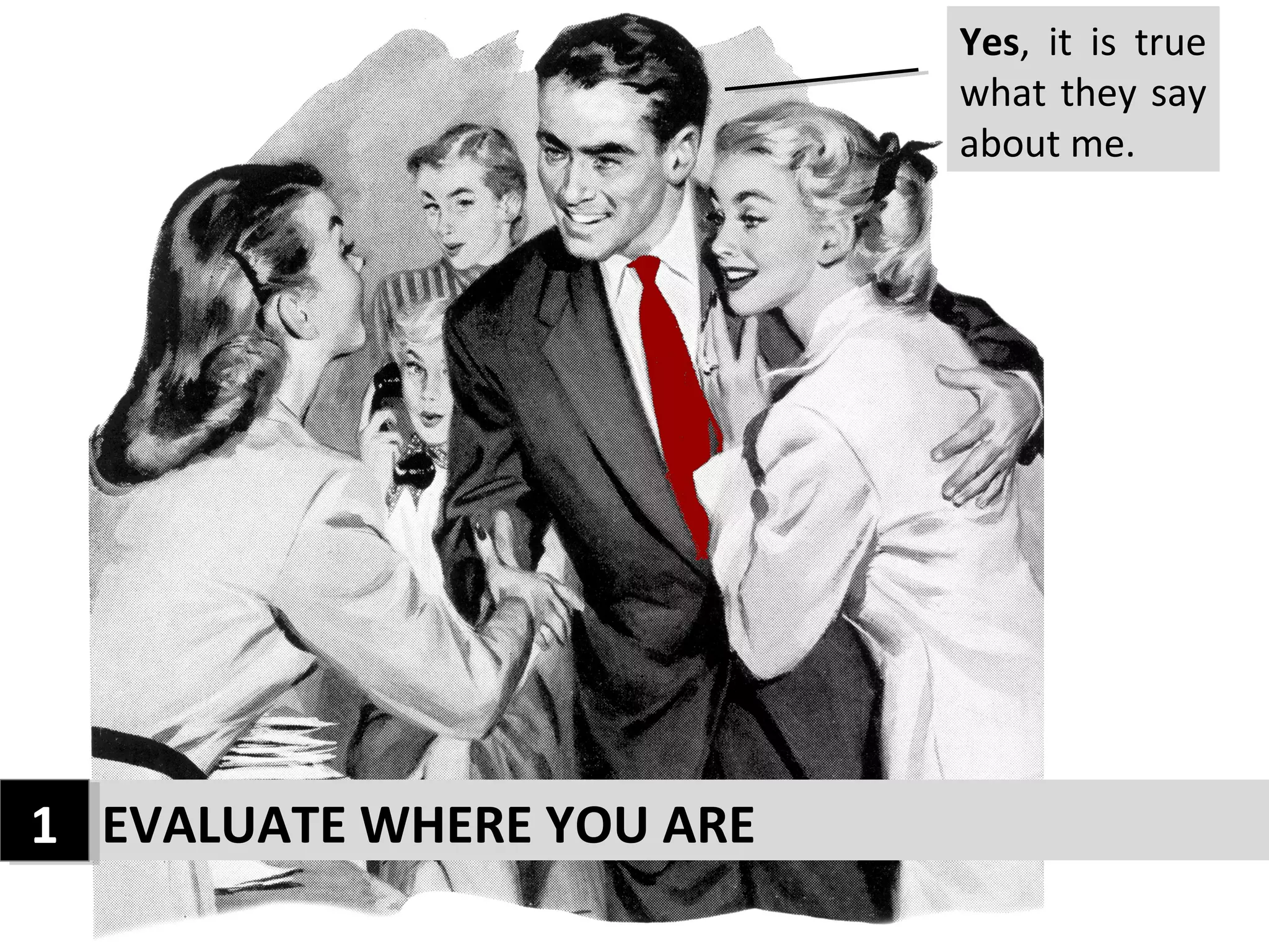 Yes, it is true
                           what they say
                           about me.




1 EVALUATE WHERE YOU ARE
1
 