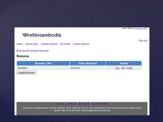Job hunting & career development