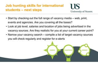 Job hunting skills for international students | PPTX