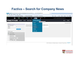 Factiva C Search for Company News
 