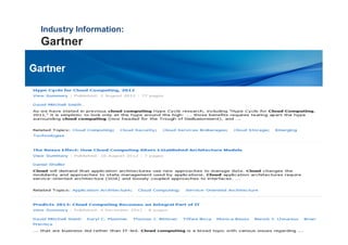 Industry Information:
Gartner
 
