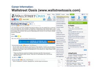 Career Information:
Wallstreet Oasis (www.wallstreetoasis.com)
 