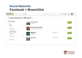 Social Networks
Facebook > BranchOut
 