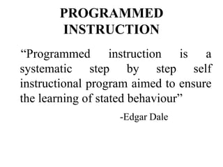 programmed learning | PPTX