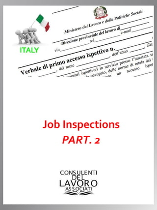 Job Inspections
PART. 2
 