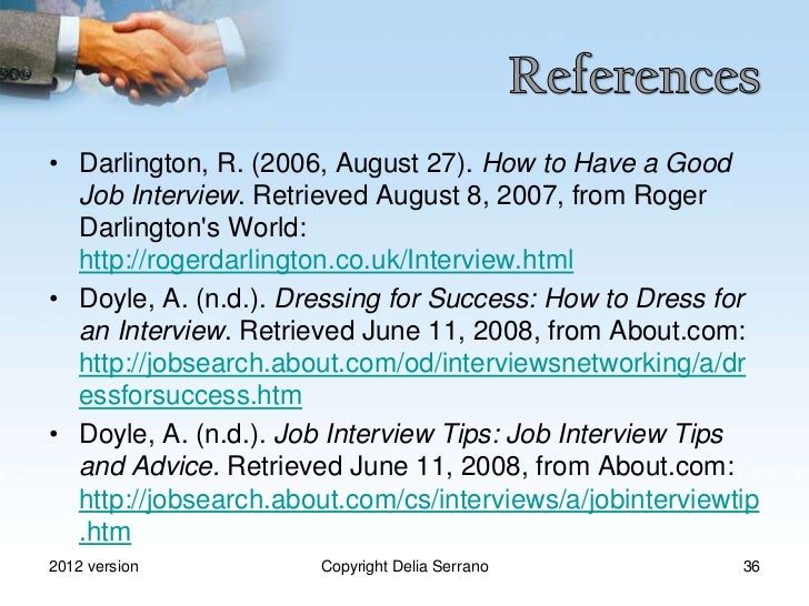 advice for job interviews