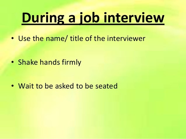 Job Interview Job Interview