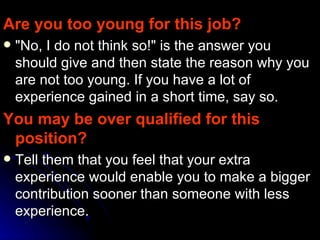 Job interview body language