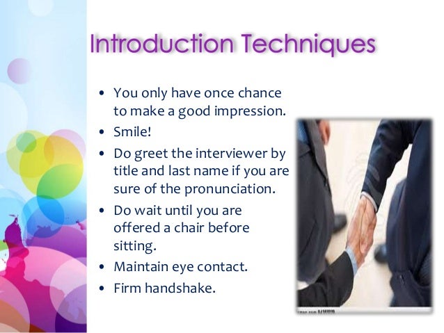 how to have a good job interview