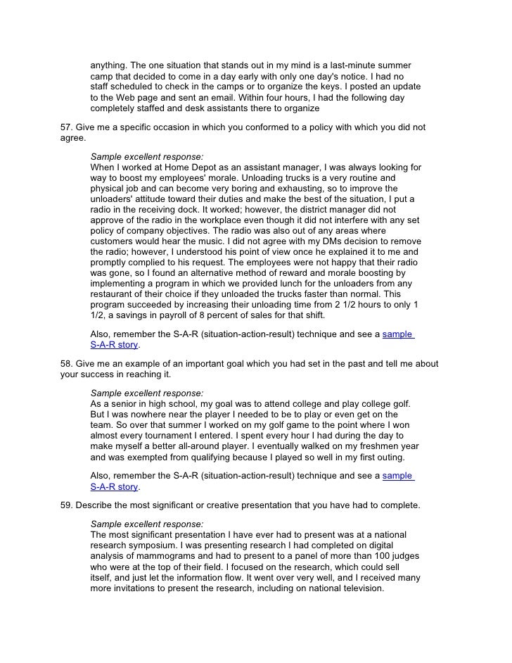 Job Interview Question Database With Answers