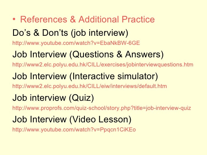 job interview quiz