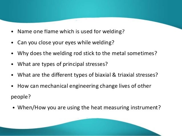 Job Interview Questions And Answers Welders