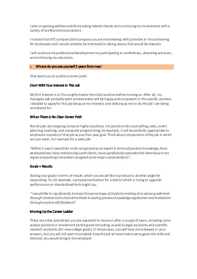 Job Interview Questions Answered