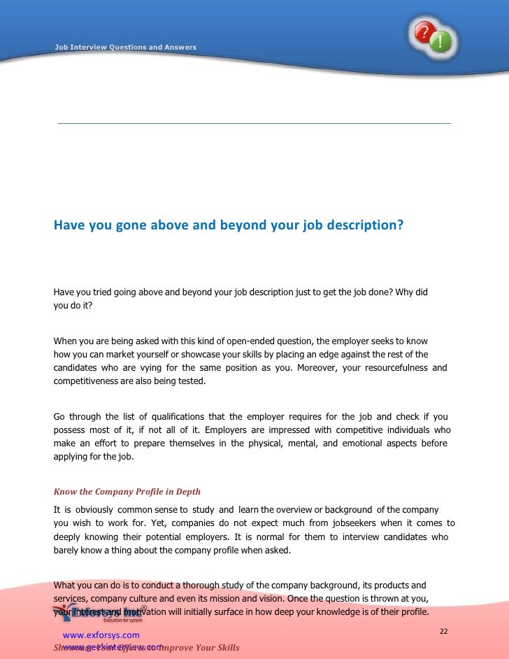 Job Interview Questions And Answers