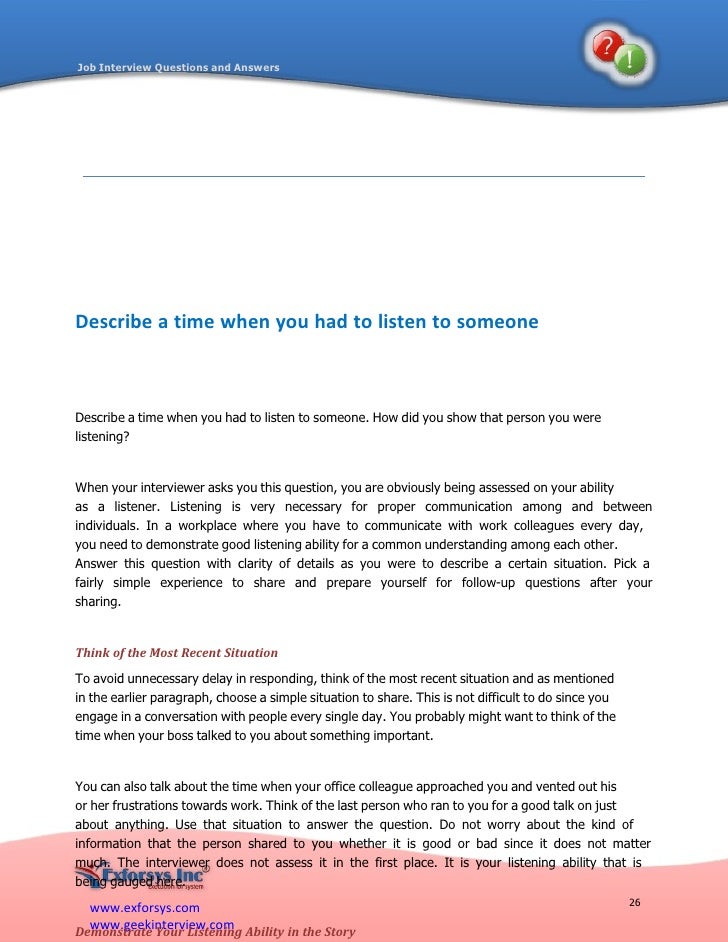job interview questions and answers