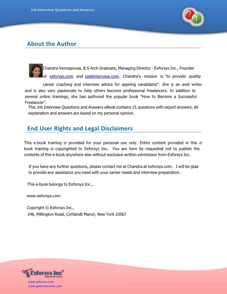 job interview questions and answers