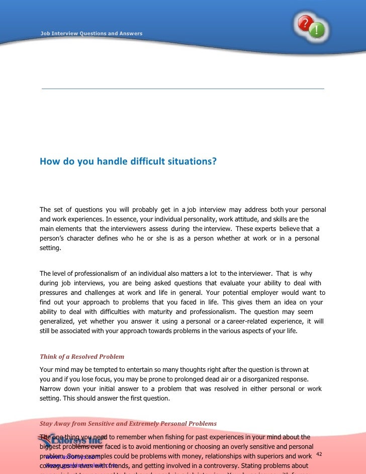 interview questions about personality