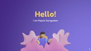 Hello!
I am Rajesh Saragadam
1
 