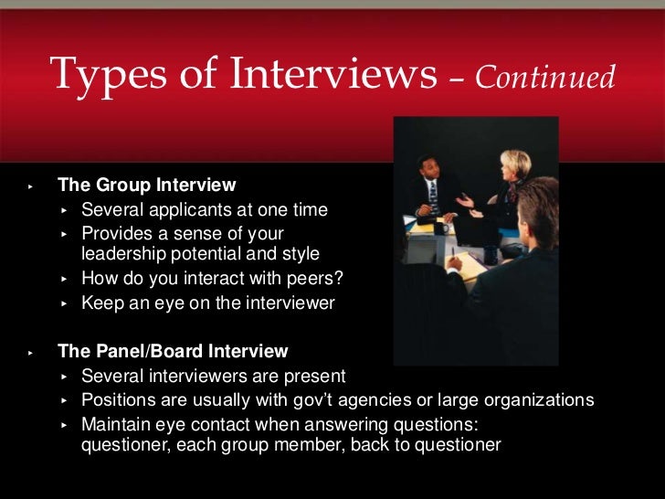 types of job interviews