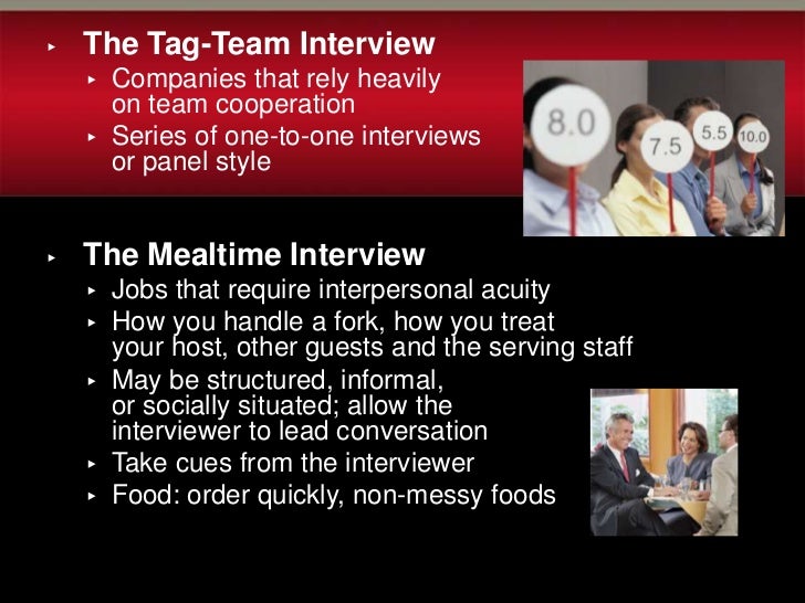 Job interview slide show