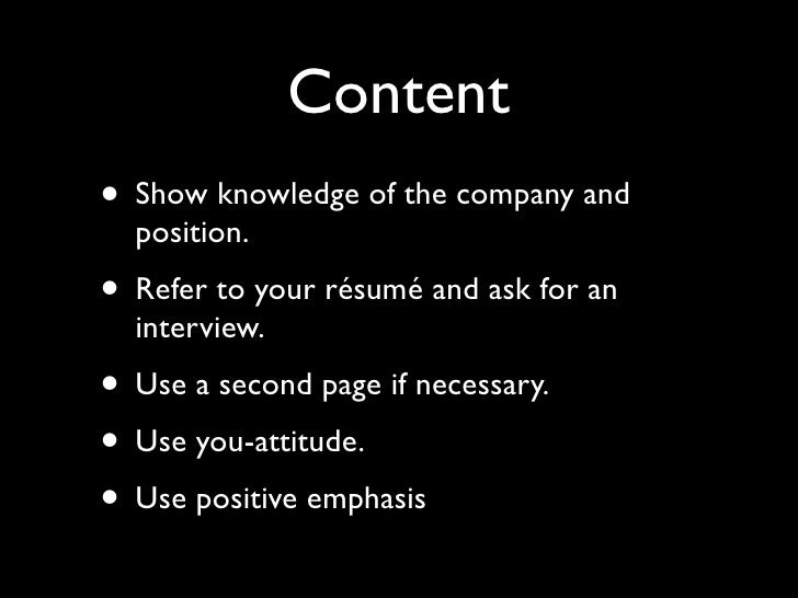 writing a job application letter ppt