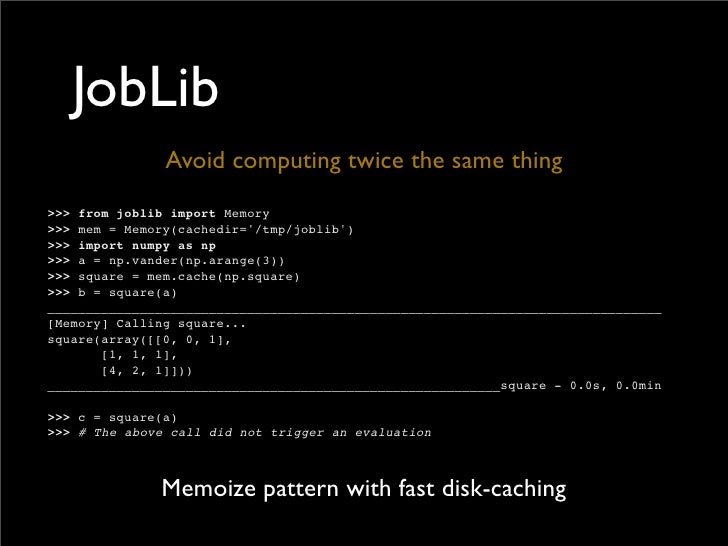 JobLib: Running Python function as pipeline jobs