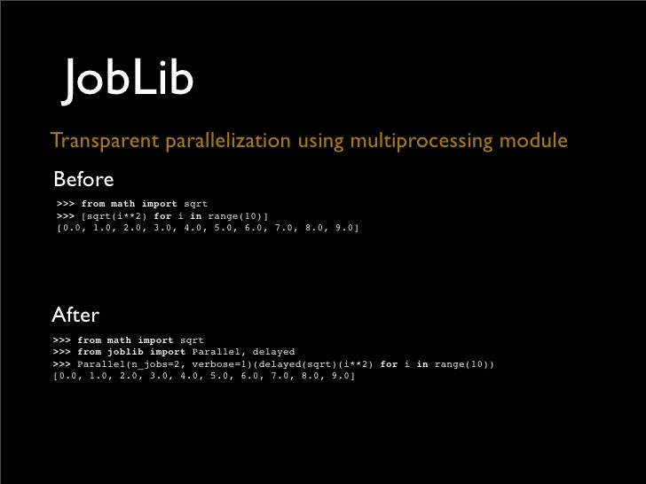 JobLib: Running Python function as pipeline jobs