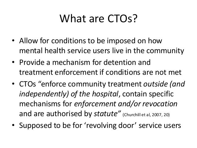Essay on community treatment order